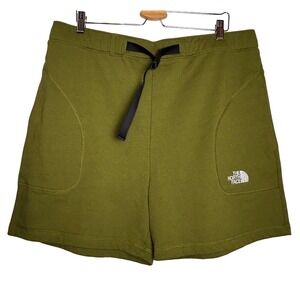 The‎ North Face Mens XL/TG Green Fleece Shorts Logo Coordinates Since 1966
